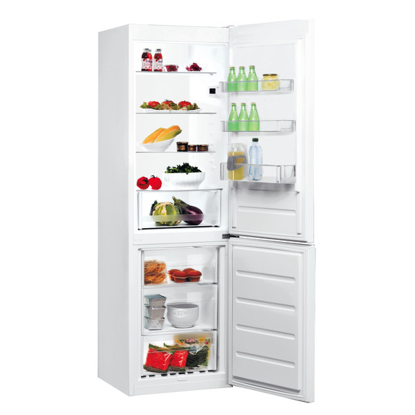 Indesit Kombinētais ledusskapis/saldētava Brīvi stāvošs LI7 S2E W Global white 2 doors Perspective open