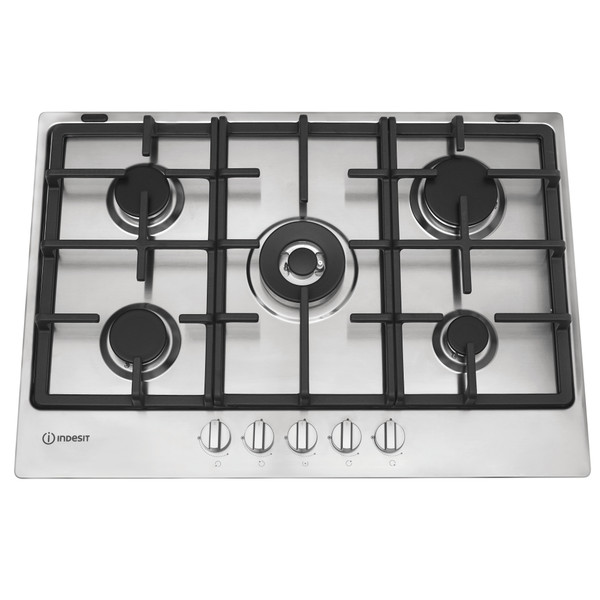 Indesit HOB THP 751 W/IX/I IT Inox GAS Frontal top down