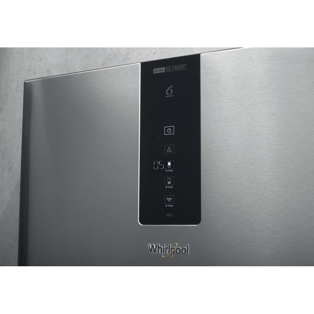 Whirlpool Combinado Livre Instalação W9 931D IX 3 Inox 2 doors Control panel