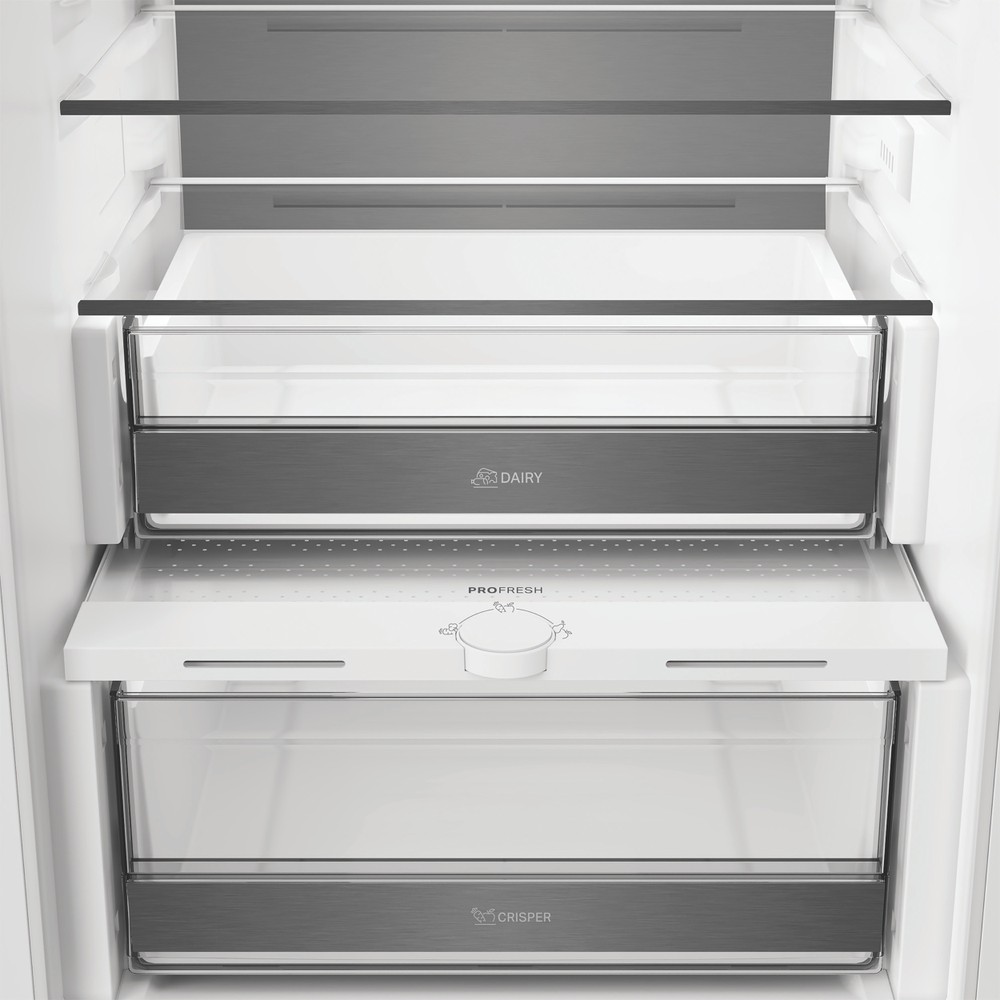 Whirlpool Kombinovaná chladnička s mrazničkou Vestavné WHK2 5293 B5E1 Zinc Metal 2 doors Drawer