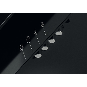 Whirlpool Odsavač par Vestavné WHVP 65F LM K Černá Volně stojící Elektronické Control panel