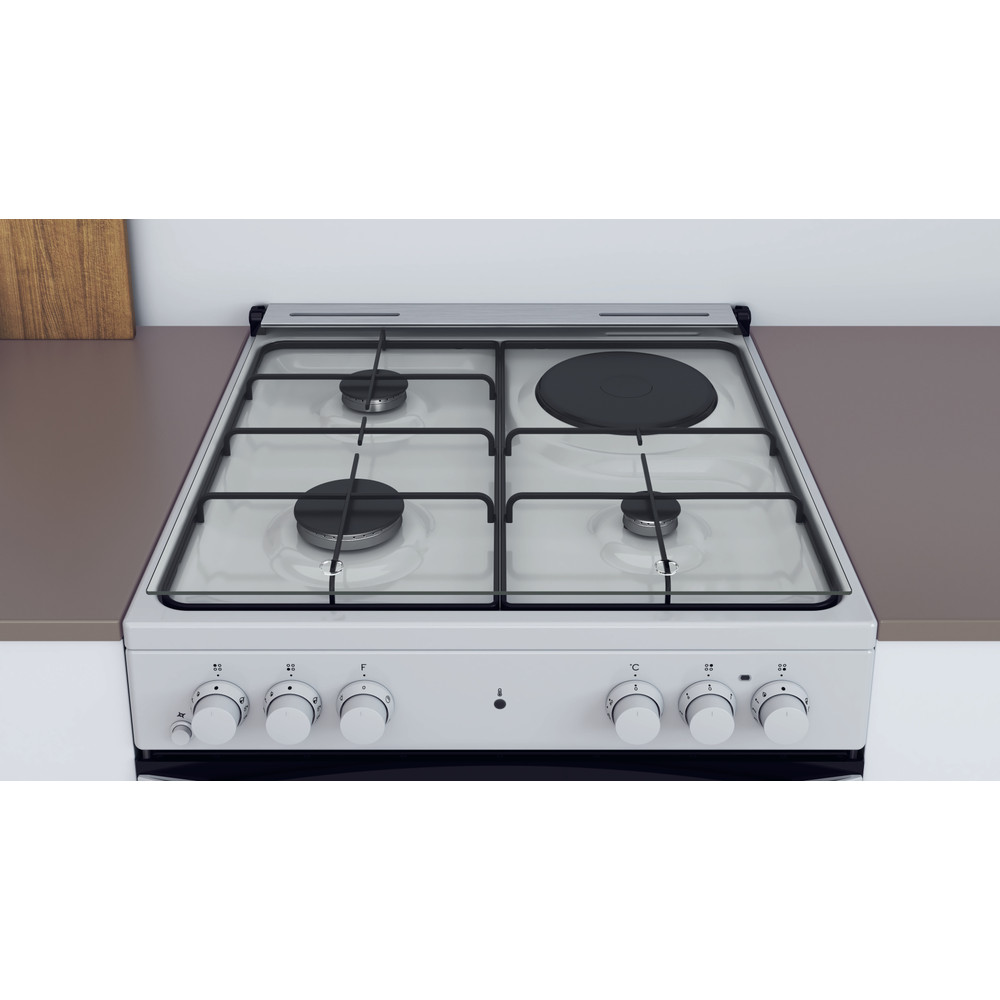 Indesit Κουζίνα IS67M4KHW/E Λευκό Μεικτή Lifestyle detail