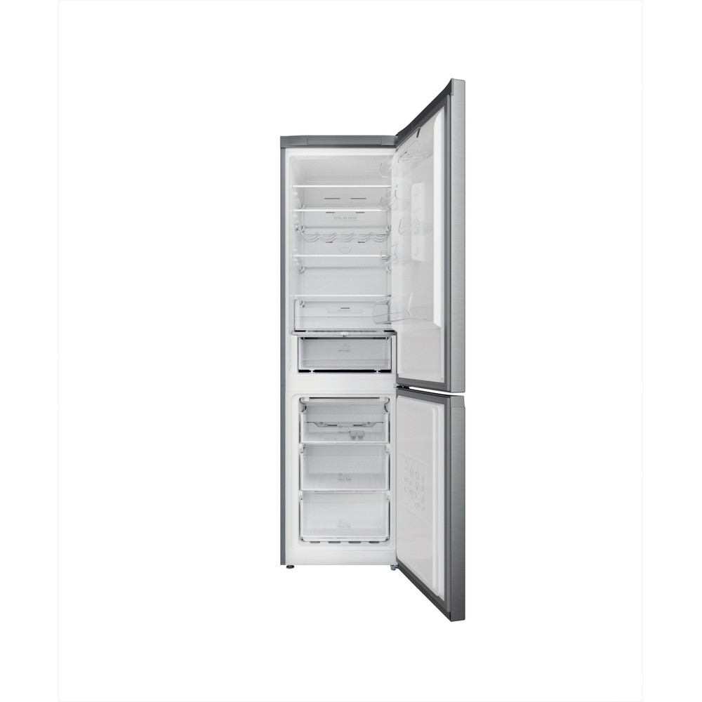 Hotpoint_Ariston Combiné Pose-libre HAFC9 TO32SX Saturn Steel 2 portes Frontal open