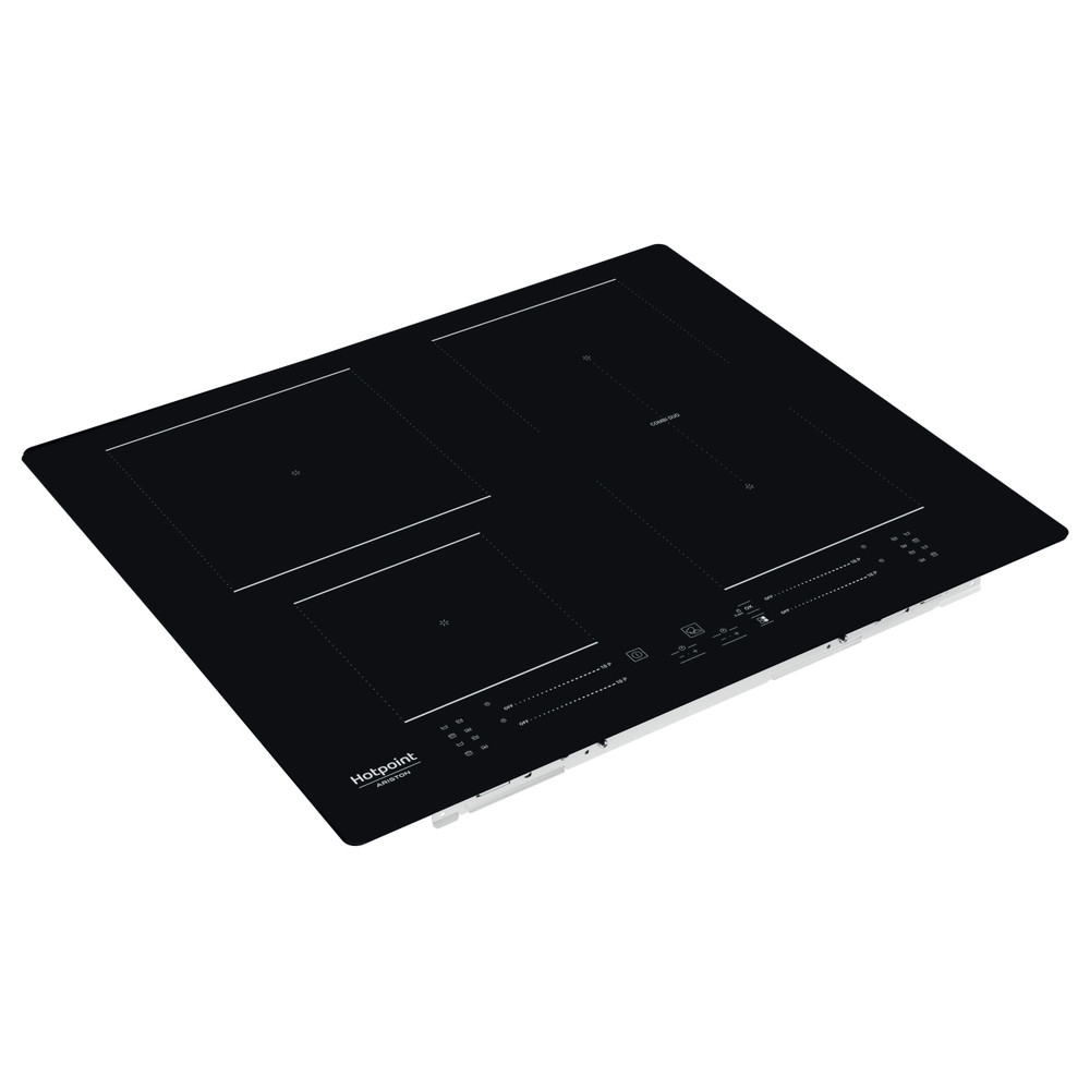 Hotpoint_Ariston Table de cuisson HS 1260B NE Noir Induction vitroceramic Perspective