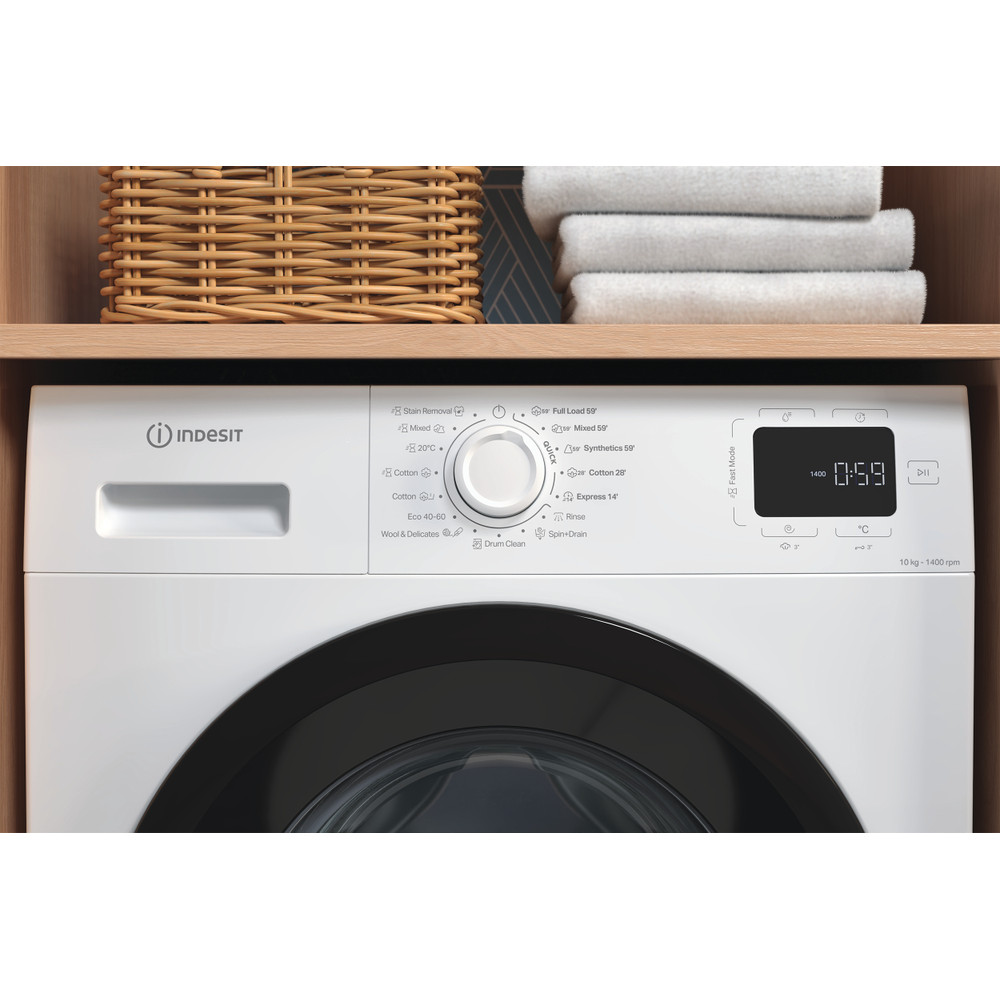 Indesit Πλυντήριο ρούχων Ελεύθερο IM 1064B MY TIME EE Λευκό Front loader A Lifestyle control panel
