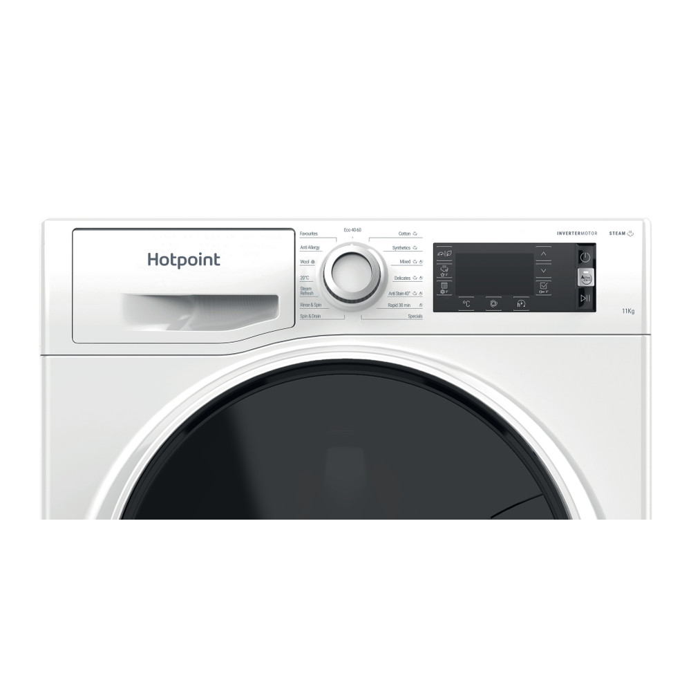 Hotpoint Washing machine Free-standing NLCD 1148 WD A UK White Front loader A Control panel