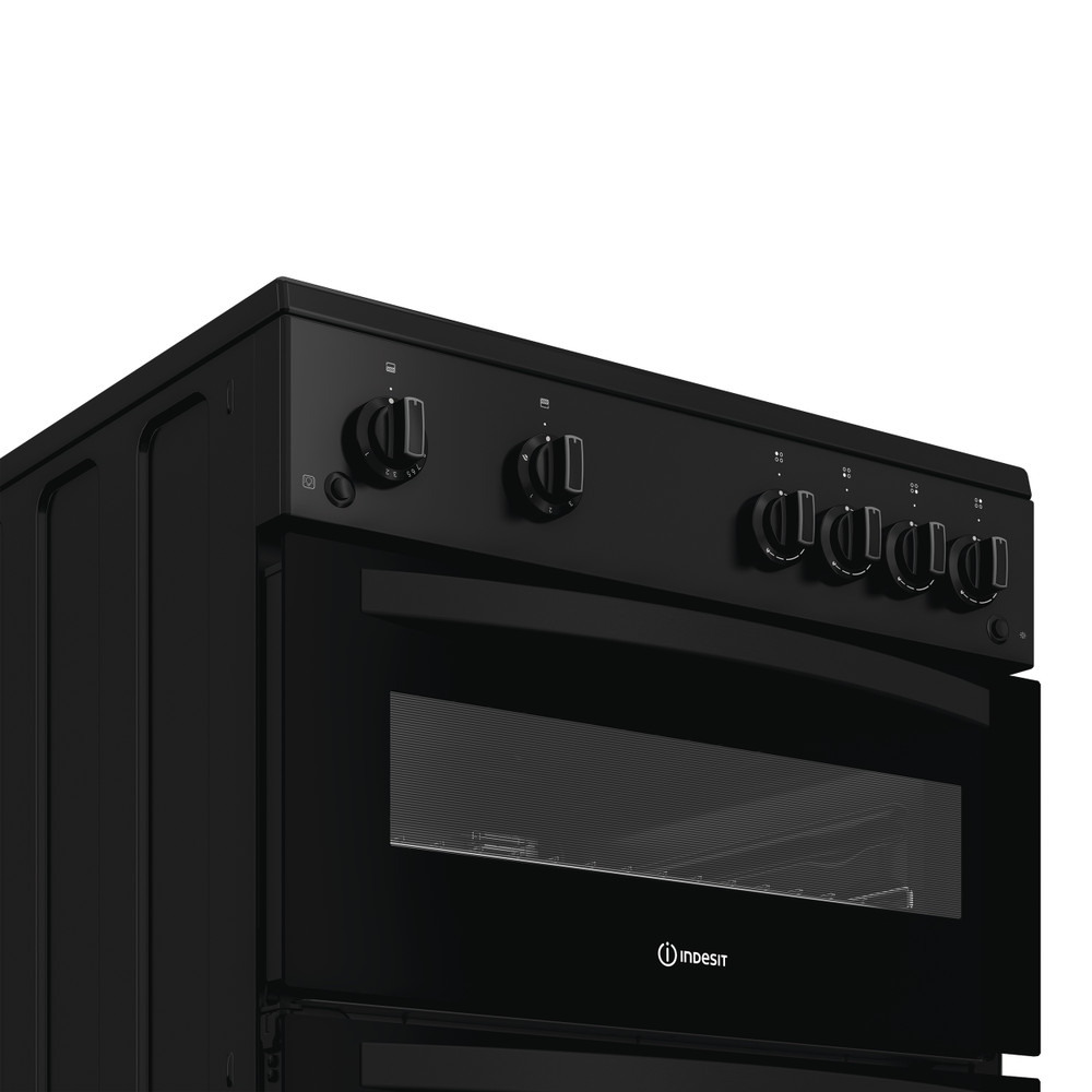Indesit Double Cooker IDG6GB Black A+ Control panel