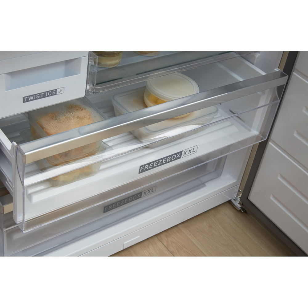 Whirlpool Hűtő/fagyasztó kombináció Szabadonálló W84BE 72 X 2 Inox 2 doors Drawer