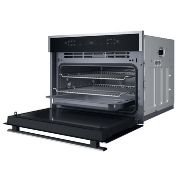 Whirlpool Microondas Encastre WCW6O7HTSX Acero inoxidable Electrónico 53 MW-Combi 950 Perspective open