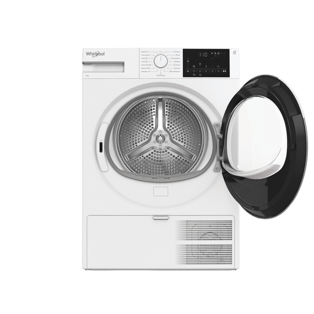 Whirlpool Tørketrommel D8 6BDWW EE Hvit Frontal open