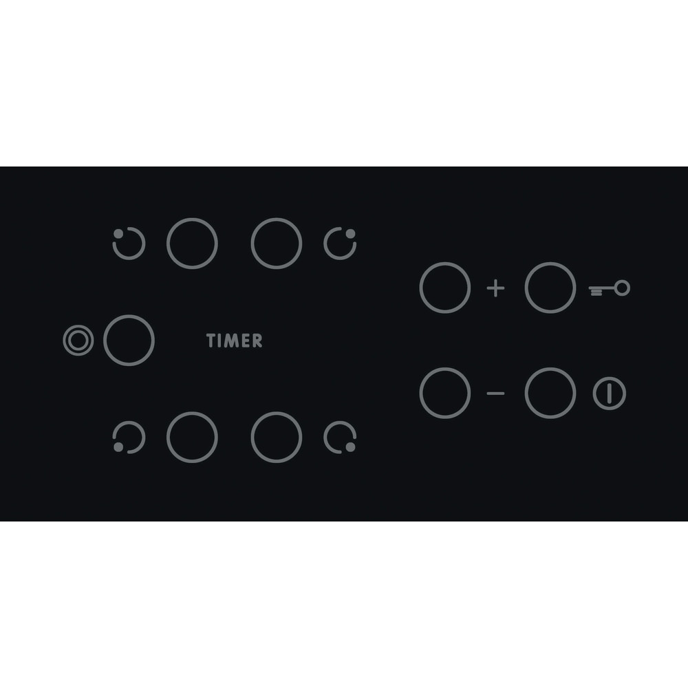 Indesit Μονάδα εστιών RI 261 X Μαύρο Radiant vitroceramic Control panel