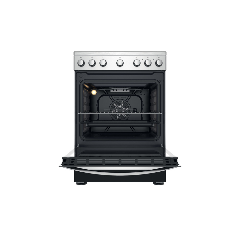 Indesit Standherd IS67V5PCX/E Edelstahloptik Elektro Frontal open