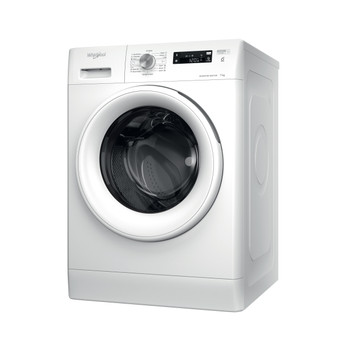 Whirlpool Maşină de spălat rufe Independent FFS 7458 W EE Alb Încărcare frontală B Perspective