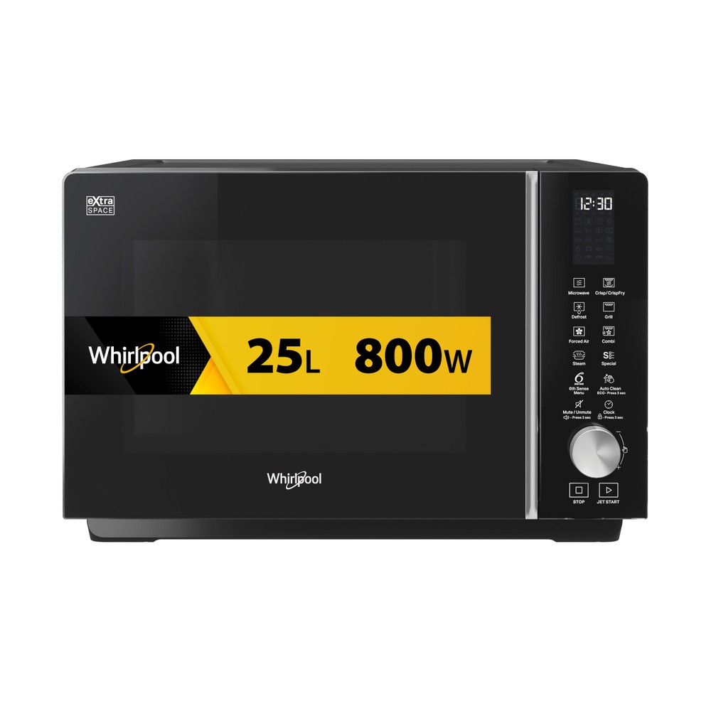 Whirlpool Magnetron Vrijstaand MWF 259 B Zwart Elektronisch 25 MW-Combi 800 Frontal