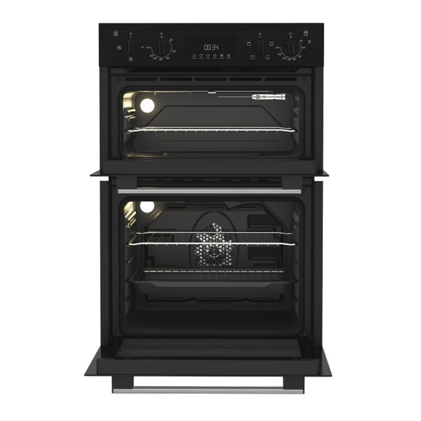 Indesit Double oven DII 10D B Black A Frontal open
