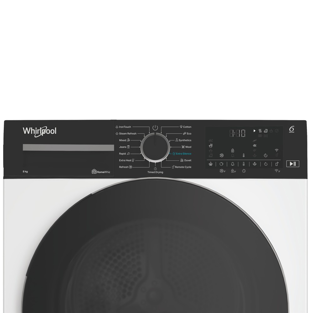 Whirlpool Szárító WP B8X WBS EE Fehér Control panel