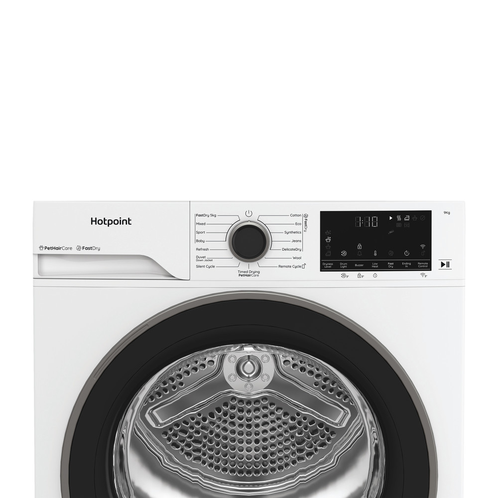 Hotpoint Dryer HHD W90 WW IRE White Control panel
