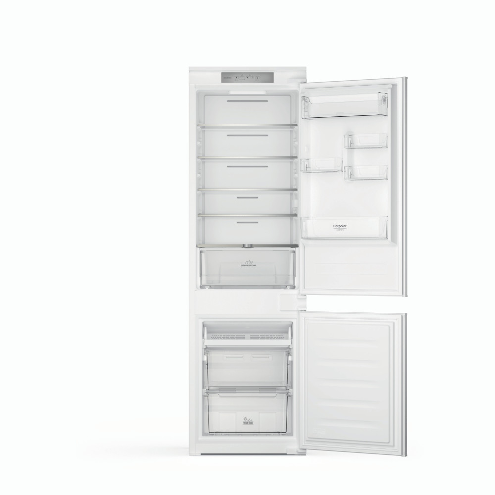 Hotpoint_Ariston Combiné Encastrable HAC18 T312 FR Blanc 2 portes Frontal open