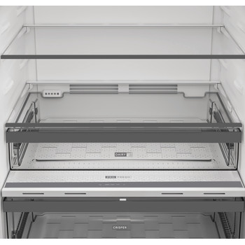 Whirlpool Hűtő/fagyasztó kombináció Szabadonálló WHD2 6473 X5E Inox/Fekete 2 doors Drawer