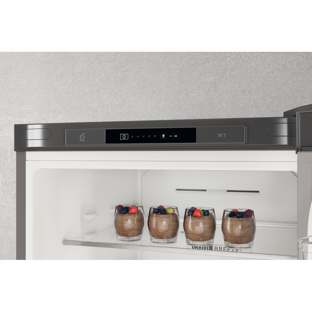 Whirlpool Kombinirani hladnjak Samostojeći W7X 82I OX Optički Inox 2 doors Control panel