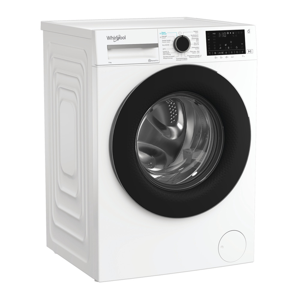Whirlpool Lave-linge Pose-libre WAM 97WB BE Blanc Frontal A Perspective