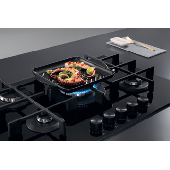 Whirlpool Hob GOWL 758/NB Black Gas Lifestyle detail
