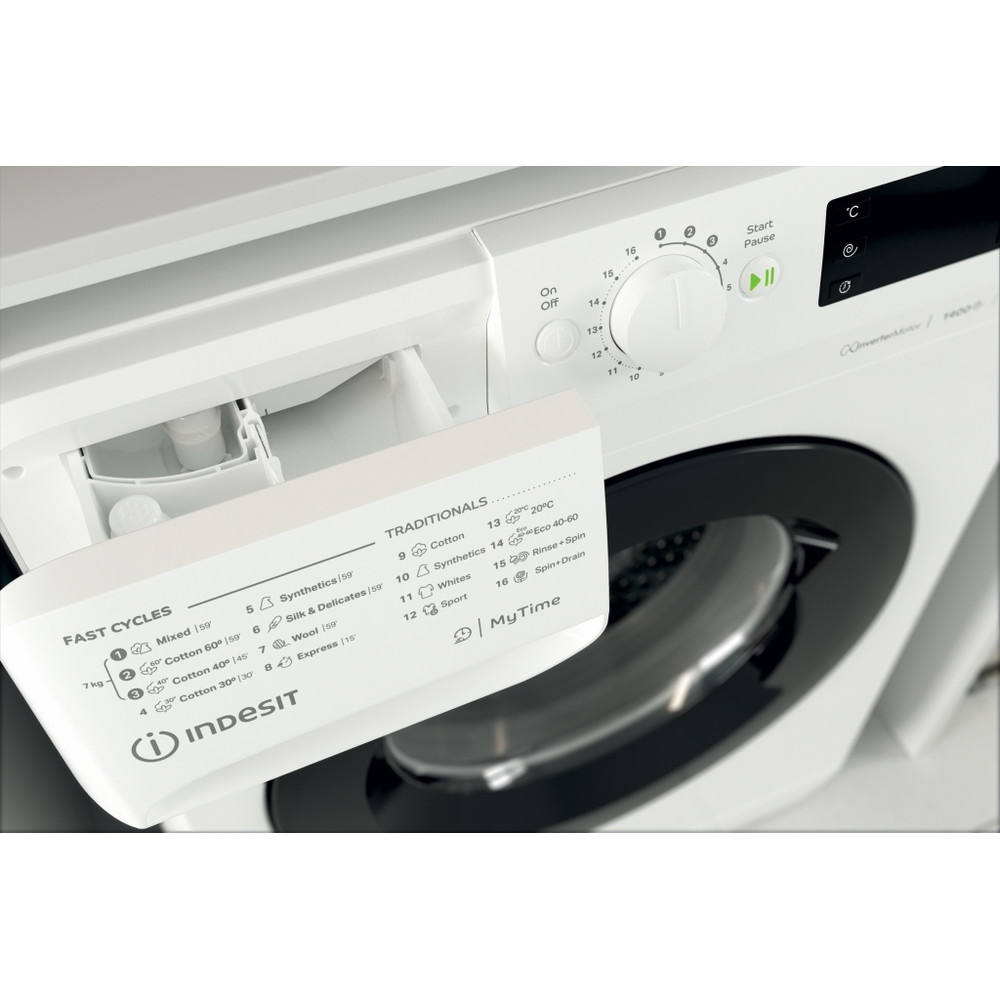 Indesit Perilica za rublje Samostojeći MTWE 71484 WK EE Bijela Prednje punjenje C Drawer