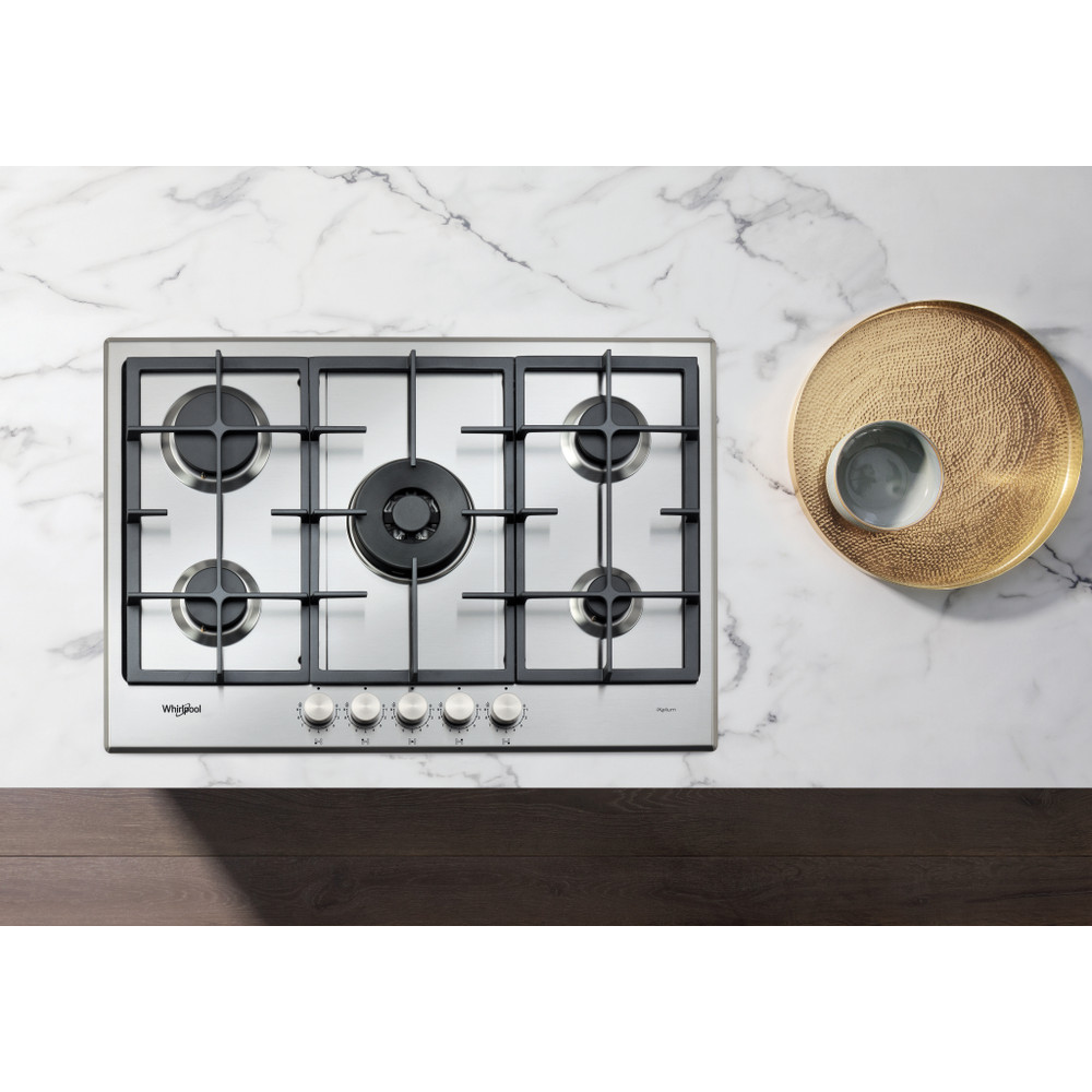 Whirlpool Table de cuisson GMAL 7522/IXL Inox Ixelium GAS Lifestyle frontal