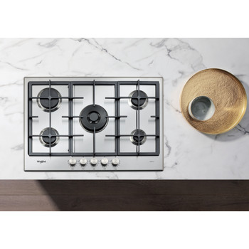 Whirlpool Table de cuisson GMAL 7522/IXL Inox Ixelium GAS Lifestyle frontal