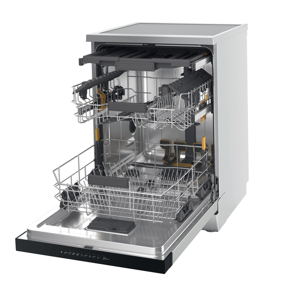 Whirlpool Mosogatógép Szabadonálló W7F HP33 X Szabadonálló D Perspective open