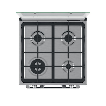 Whirlpool Плита WS68G8CHX/E/1 Нержавіюча сталь Газова Frontal top down