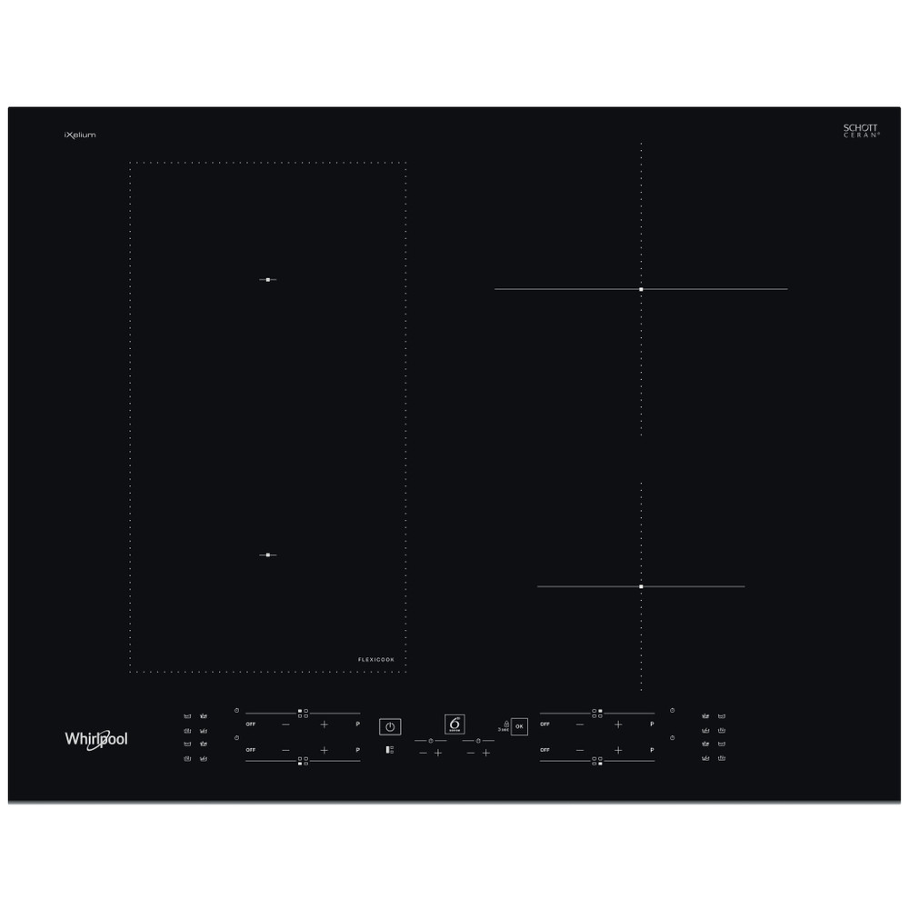 Whirlpool Table de cuisson WL B4265 BF/IXL Noir Induction vitroceramic Frontal