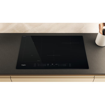 Whirlpool Table de cuisson WL S6277 CPNE Noir Induction vitroceramic Lifestyle frontal top down