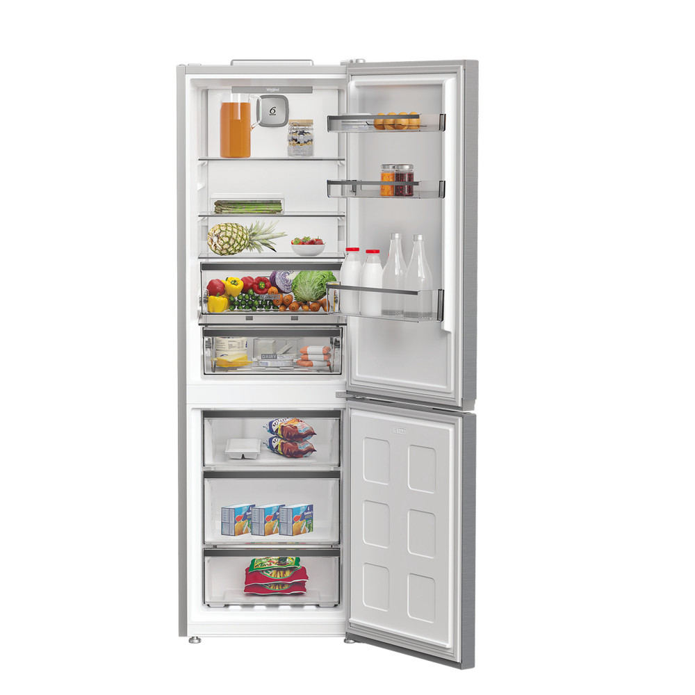 Whirlpool Холодильник з нижньою морозильною камерою. Соло WHK 26362 XP4U Сріблястий 2 двері Lifestyle frontal open