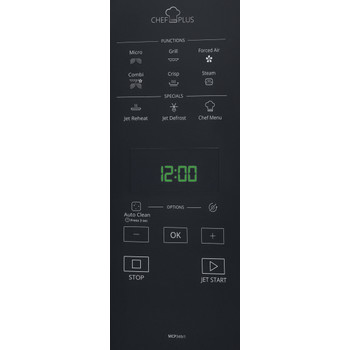 Whirlpool Four micro-ondes Pose-libre MCP 349/1 SL Argent Electronique 25 Micro-ondes Combiné 800 Control panel