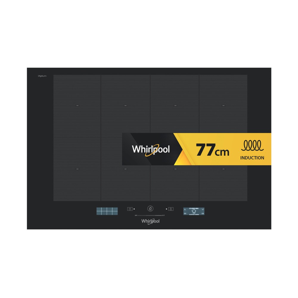 Whirlpool Table de cuisson SMP 778 C/NE/IXL Noir Induction vitroceramic Frontal