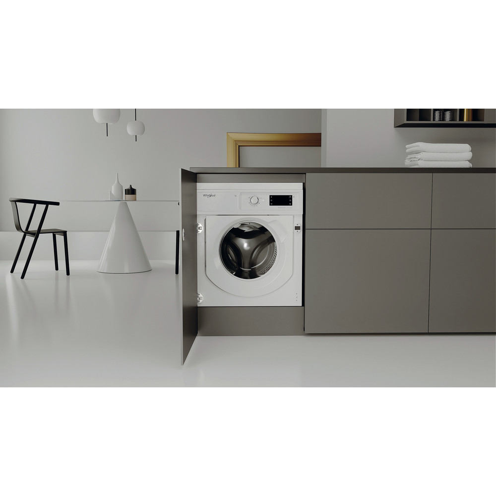 Whirlpool Mosógép Beépíthető BI WMWG 91485 EU Fehér Elöltöltős B Lifestyle frontal open