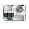 Whirlpool Astianpesukone Kalusteisiin sijoitettava WDSG 3T223 P Työtason alle E Frontal