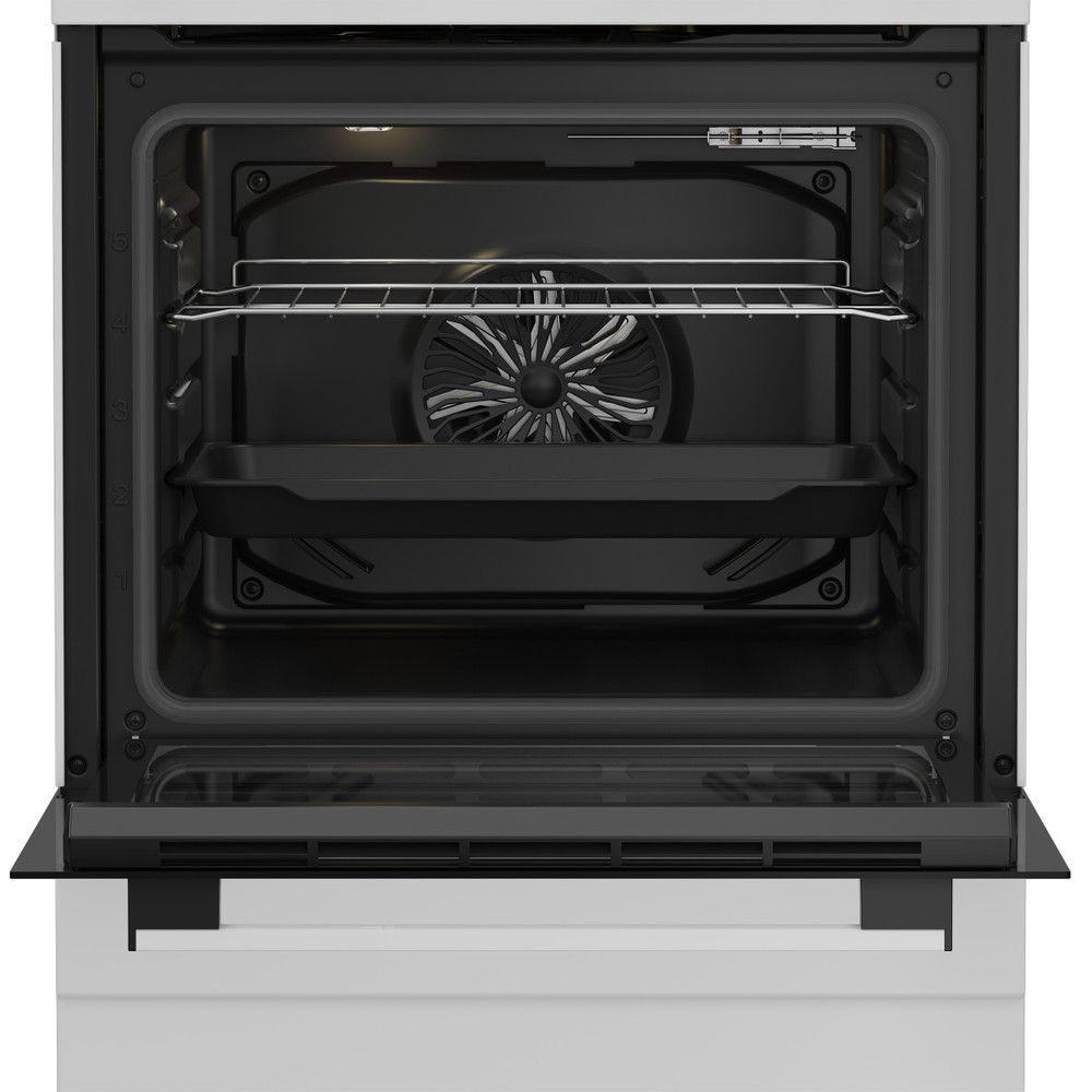 Indesit Κουζίνα I6E5KMW Λευκό Ηλεκτρική Lifestyle frontal open