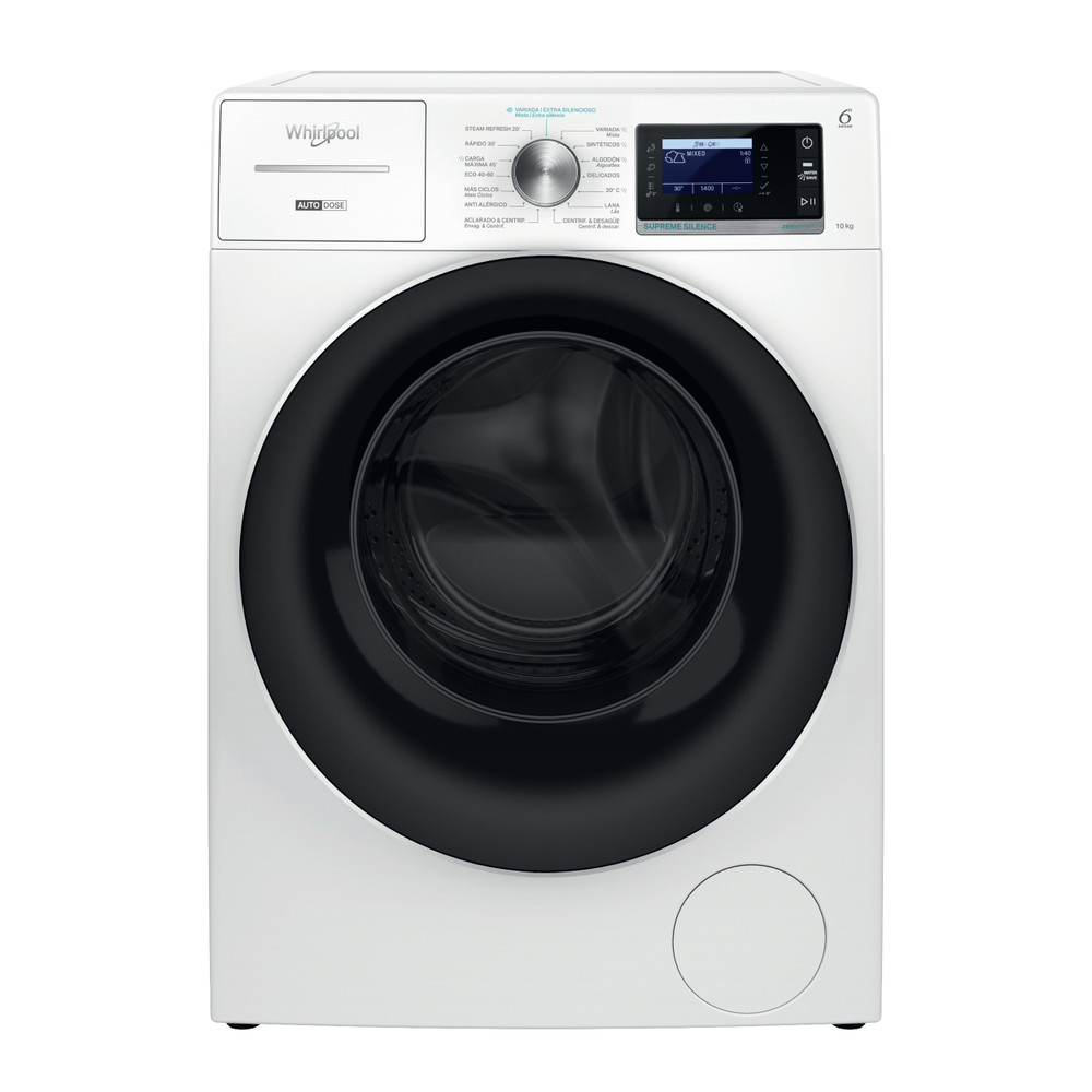 Whirlpool Máquina de lavar roupa Livre Instalação W8 09AD SILENCE SPT Branco Carga Frontal A Frontal