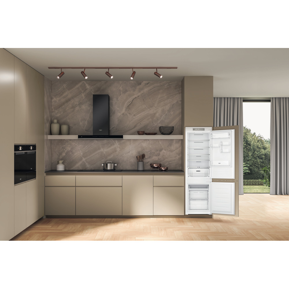 Whirlpool Réfrigérateur combiné Encastrable WHC18 T514 Blanc 2 portes Lifestyle frontal open