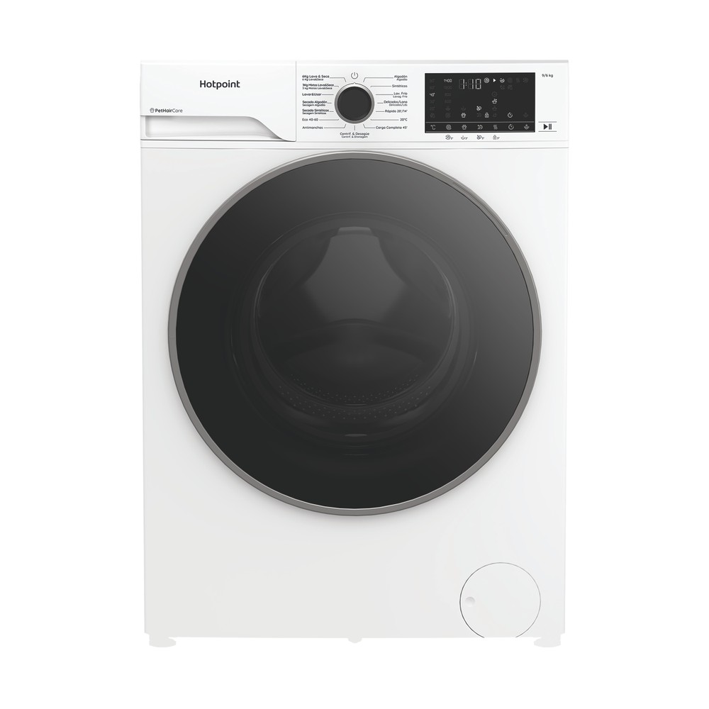 Hotpoint Lavadora secadora Libre instalación HBD 9680 SPT Blanco Cargador frontal Frontal