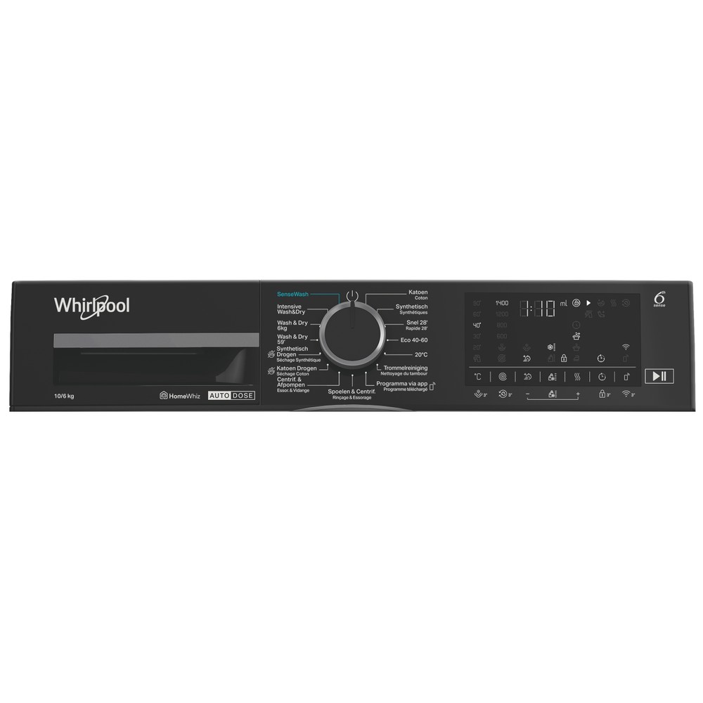 Whirlpool Was-droogcombinatie Vrijstaand WPD 0649W ADS BE Wit Voorlader Program