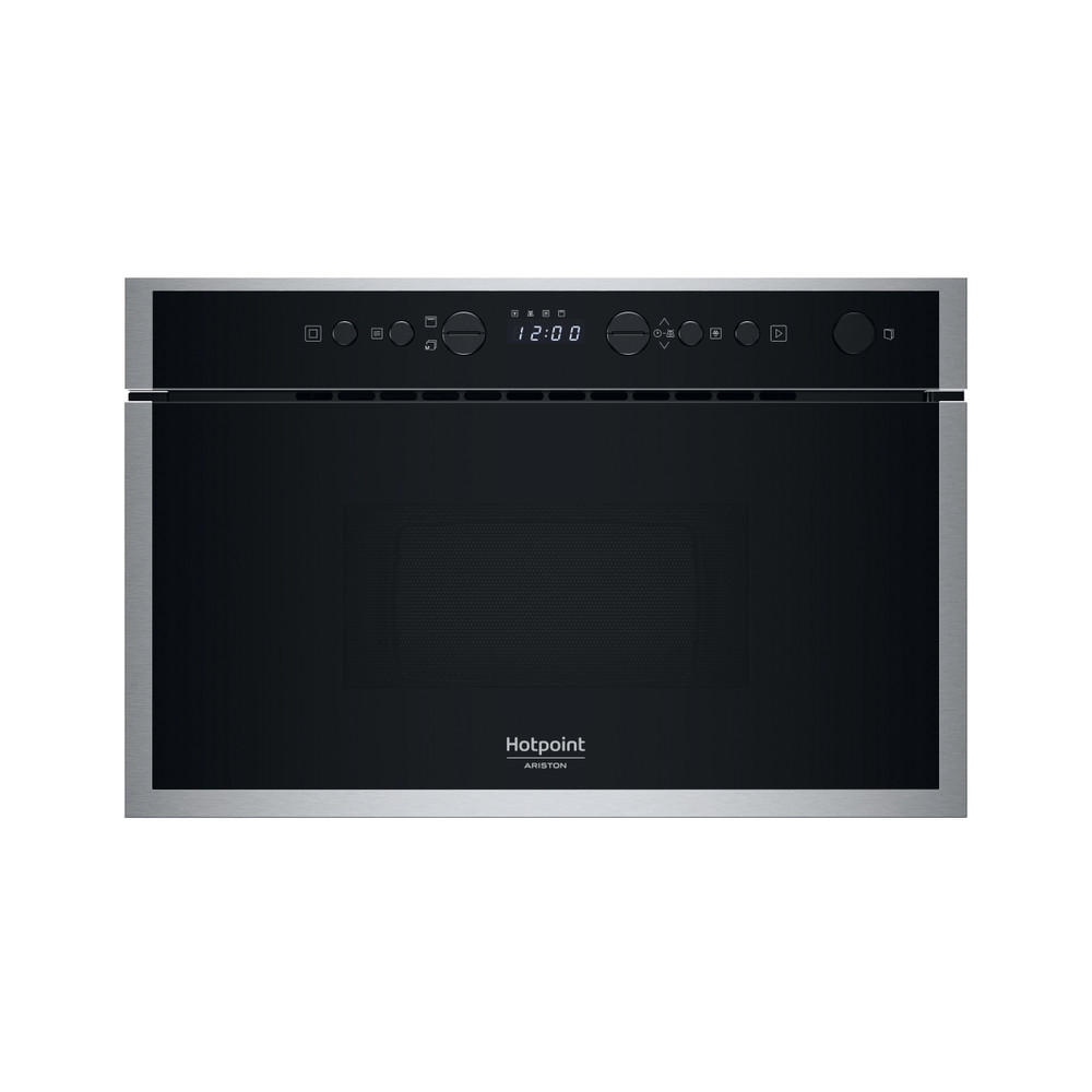 Hotpoint_Ariston Micro-ondas Encastre HAMN463BXF Inox Eletrónico 22 MO + Função Grill 750 Frontal