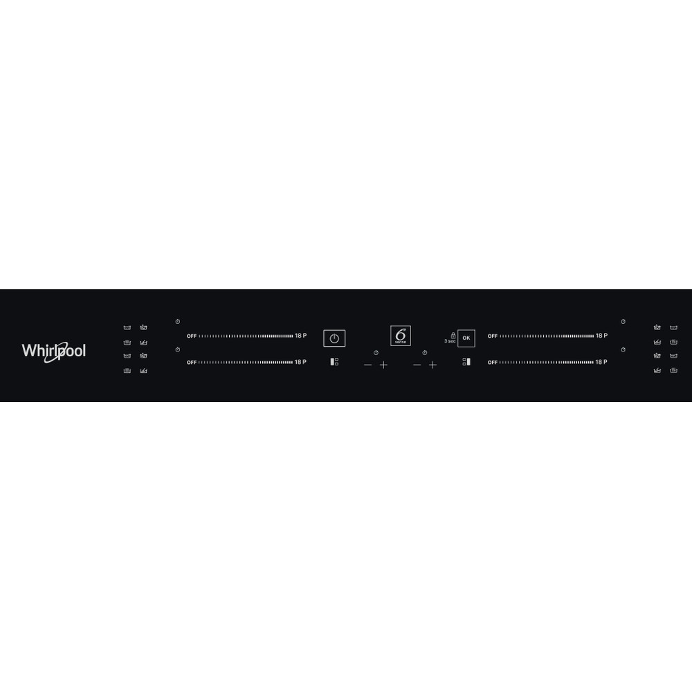 Whirlpool Varná doska WL S8560 AL Čierna Induction vitroceramic Control panel