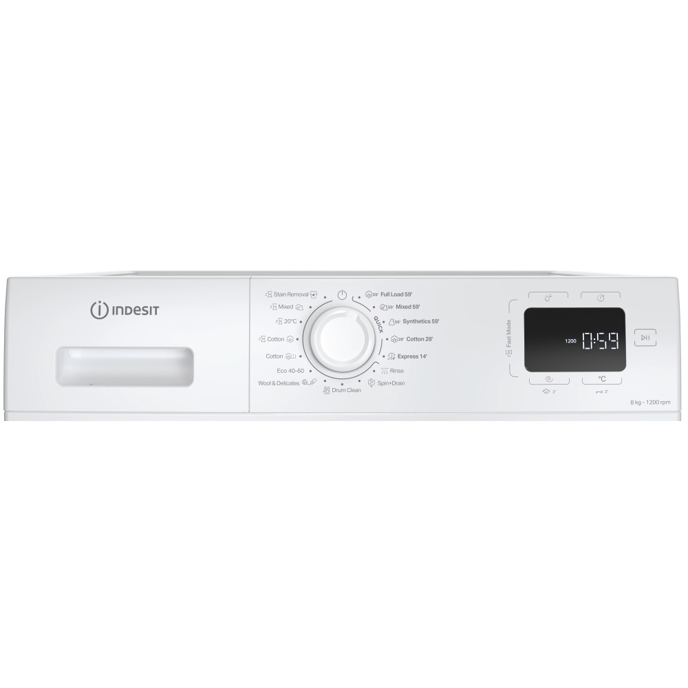 Indesit Πλυντήριο ρούχων Ελεύθερο IM 862 MY TIME EE Λευκό Front loader A Control panel