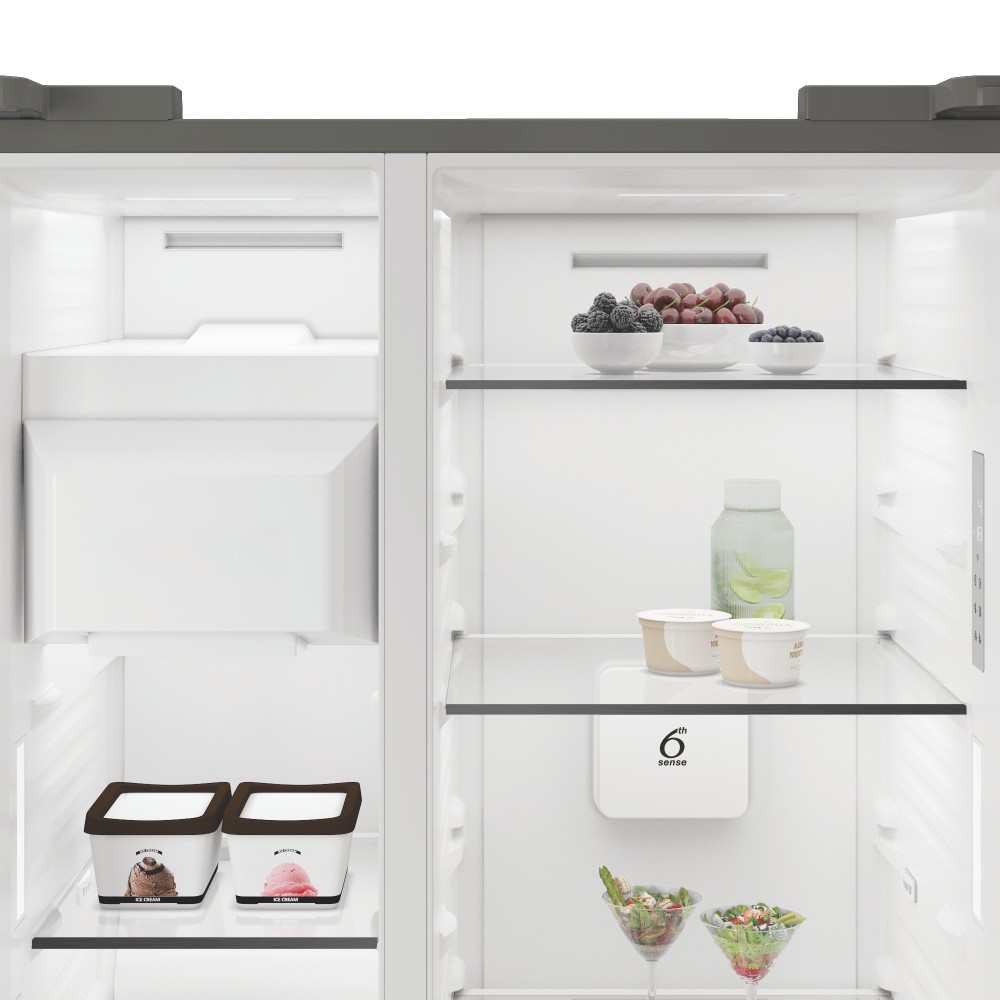 Whirlpool Side-by-Side Samostojeći WHG2 6643I X4E ARC 764 Manhattan Gray Lifestyle control panel
