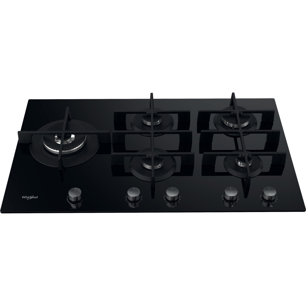 Whirlpool Hob GOWL 958/NB Black Gas Frontal top down