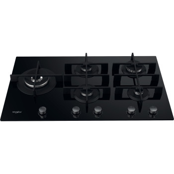 Whirlpool Hob GOWL 958/NB Black Gas Frontal top down