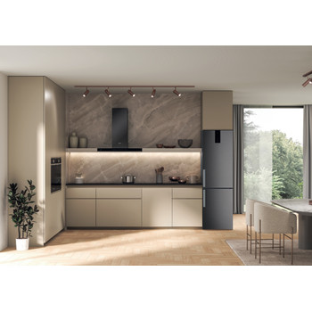 Whirlpool Kombinirani hladnjak Samostojeći W9 931A KS H Crna/Inox 2 doors Lifestyle frontal